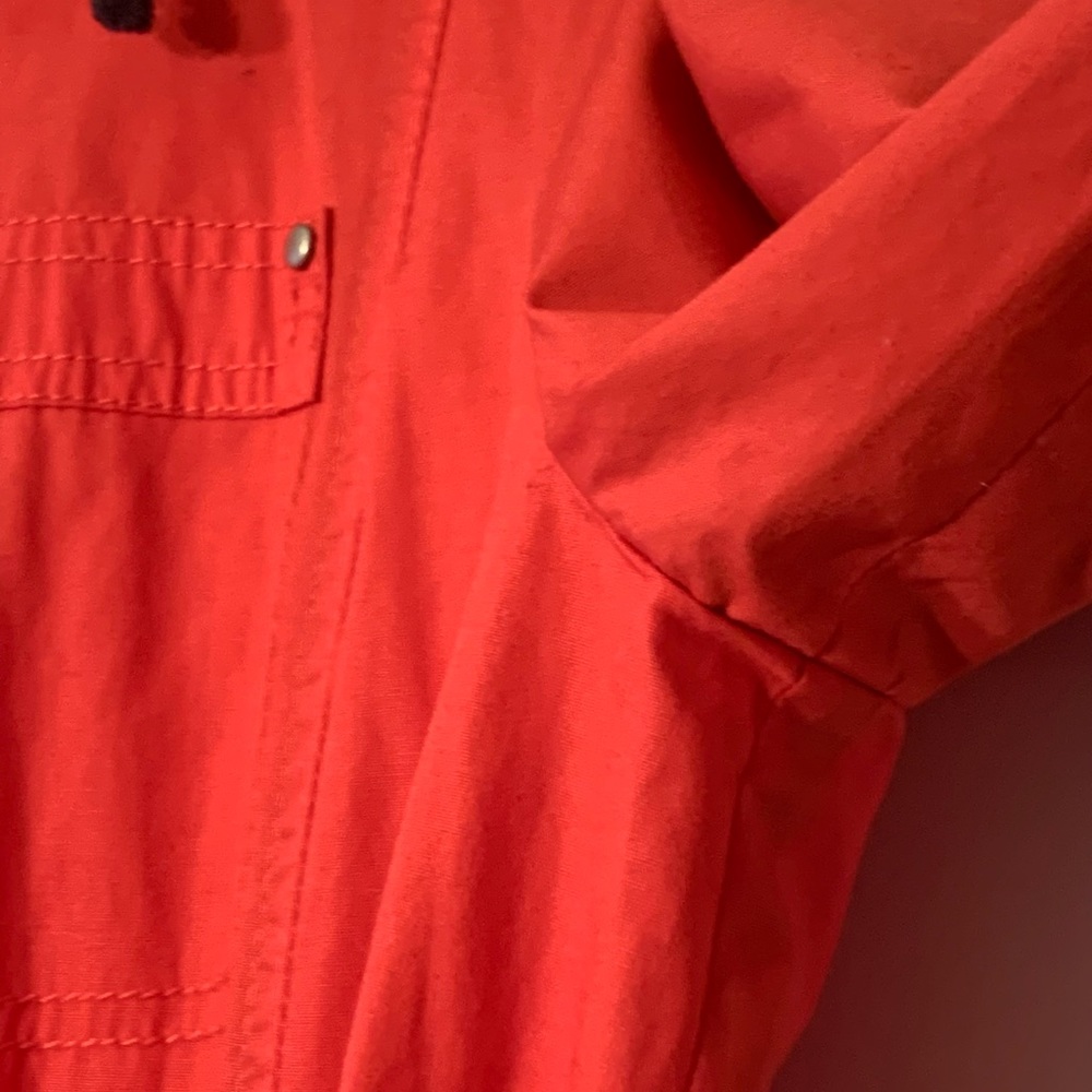 ** Black Rivet Red and Black Lightweight Zip Up Jacket 100% Cotton Size Medium - Picture 7 of 13